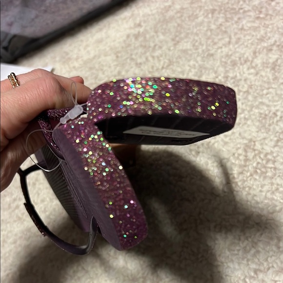 Havaianas Women's Purple glitter Flip Flops 37 38 7.5 - Picture 4 of 7